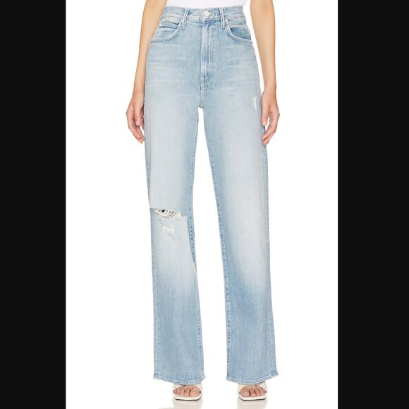 MOTHER High Waisted Tunnel Vision Sneak Jeans (Sippin' Sweet Tea) Size 32 NWT - Picture 1 of 9